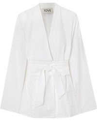 TOVE - Belted Cotton-Ripstop Shirt - Lyst