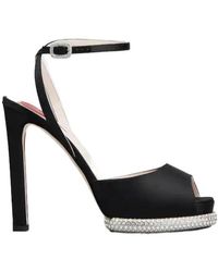 Roger Vivier - Viv' Choc Strass Platform Sandals - Lyst