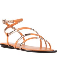 Tory Burch - Two-Tone Metallic Leather Sandals - Lyst