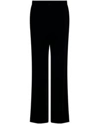 P.A.R.O.S.H. - Velvet-Finish Straight Trousers - Lyst