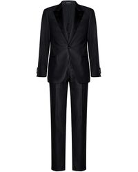 Emporio Armani - Single-Breasted Pressed Crease Tailored Suit - Lyst