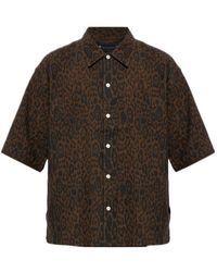 AllSaints - Leopard Print Short Sleeve Shirt - Lyst