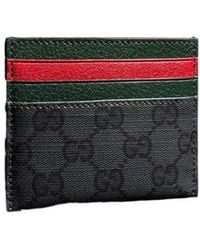 Gucci - Card Case With Web Card Slots - Lyst