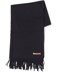Acne Studios - Logo Patch Fringed-Edge Scarf - Lyst