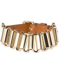 Miu Miu - Metal And Leather Bracelet - Lyst