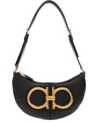 Ferragamo - Gancio Leather Shoulder Bag - Lyst