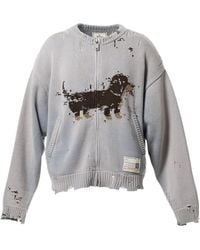 Maison Mihara Yasuhiro - Dog Jacquard Knit Cardigan - Lyst