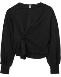 AllSaints - Klara Twist Slim Fit Top - Lyst
