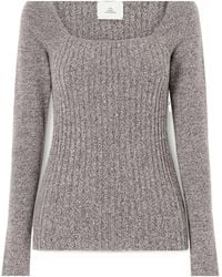 The Elder Statesman - Marl Knitted Cashmere T-Shirt - Lyst