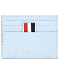 Thom Browne - Rwb Striped Logo Printed Card Holder - Lyst