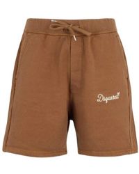 DSquared² - Drawstring Embroidered-Logo Track Shorts - Lyst