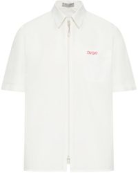 Dior - Homme Zip-Up Short-Sleeved Shirt - Lyst