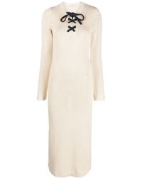 Zimmermann - Lace-Up Knitted Dress - Lyst