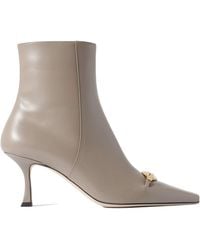 Jimmy Choo - Ryker 70 Embellished Leather Ankle Boots - Lyst