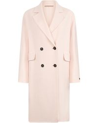 Peserico - Double-Breasted Long Coat - Lyst