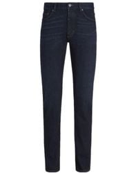 ZEGNA - Logo Patch Straight Leg Jeans - Lyst