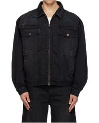 Vetements - Biker Crosses Zipped Denim Jacket - Lyst