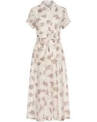 Marella - Cotton And Silk Voile Dress - Lyst