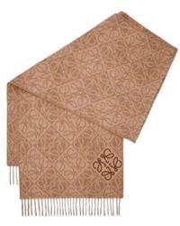 Loewe - Monogram Jacquard Fringed Scarf - Lyst