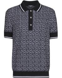 Balmain - Labyrinth Straight Hem Polo Shirt - Lyst