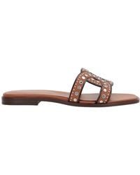 Tod's - Maxi Catena Stud-Embellished Sandals - Lyst