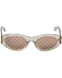 Gucci - Eyewear Oval Frame Sunglasses - Lyst
