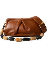 Dries Van Noten - Pleated Beaded Leather Clutch Bag - Lyst