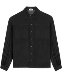 Saint Laurent - Buttoned Long-Sleeved Shirt - Lyst