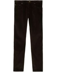 Burberry - Corduroy Logo Patch Straight-Leg Trousers - Lyst