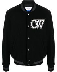 Off-White c/o Virgil Abloh - Varsity Bomber Jacket - Lyst
