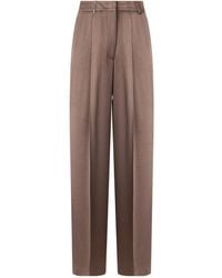 Peserico - High-Waist Wide-Leg Pants - Lyst