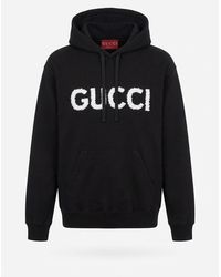Gucci - Embroidered Logo Hoodie - Lyst