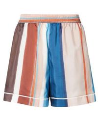 Fendi - Striped Elastic-Waist Shorts - Lyst