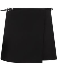 Givenchy - Belted Wrap Mini Skirt - Lyst