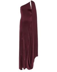 Stella McCartney - Caped One-Shoulder Satin Gown - Lyst