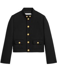 Celine Cashmere-Wool Tweed Blazer Jacket in White | Lyst