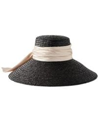 Eugenia Kim - Satin-Trimmed Straw Sunhat - Lyst