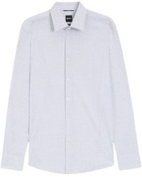 BOSS - Hank-Kent Micro-Patterned Classic-Collar Shirt - Lyst