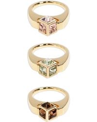 Jimmy Choo - Cube Triple Ring Set - Lyst