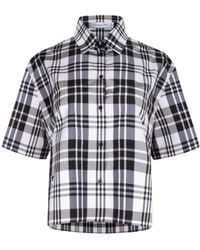 Dior - Logo Checked Short-Sleeved Shirt - Lyst