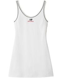 Miu Miu - Stretch Technical Jersey Mini-Dress - Lyst