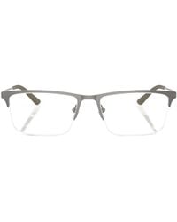 Emporio Armani - Rectangle-Frame Glasses - Lyst