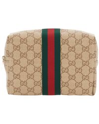 Gucci - Large Cosmetic Case With Web - Lyst