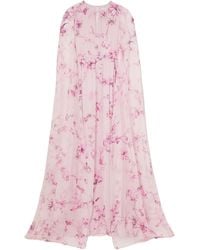 Erdem - Kenley Shawl-Style Printed Dress - Lyst