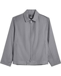 Y-3 - Lapel Striped Zip-Up Jacket - Lyst