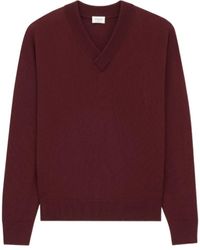 Saint Laurent - V-Neck Sweater - Lyst