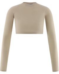 Alaïa - Crew Neck Long Sleeve Top - Lyst