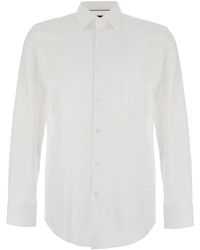 BOSS - Shirt With Pointed Collar And Long Sleeves - Lyst