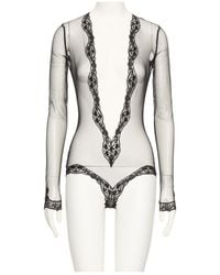 Valentino - V-Neck Lace Top - Lyst