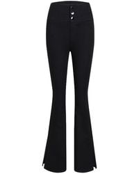 LIU REGALI - Split High-Rise Flared Jeans - Lyst